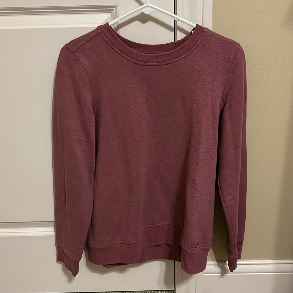 Pink sweatshirt by L.L. Bean, size small.